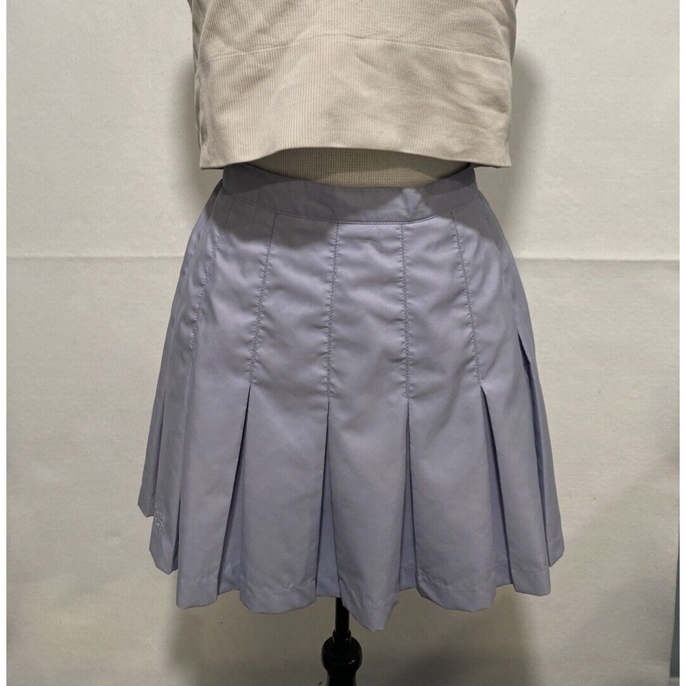 Vintage‎ Pleated Mini Skirt Women's 10 Elastic Waist Short Skirt Lavender Casual